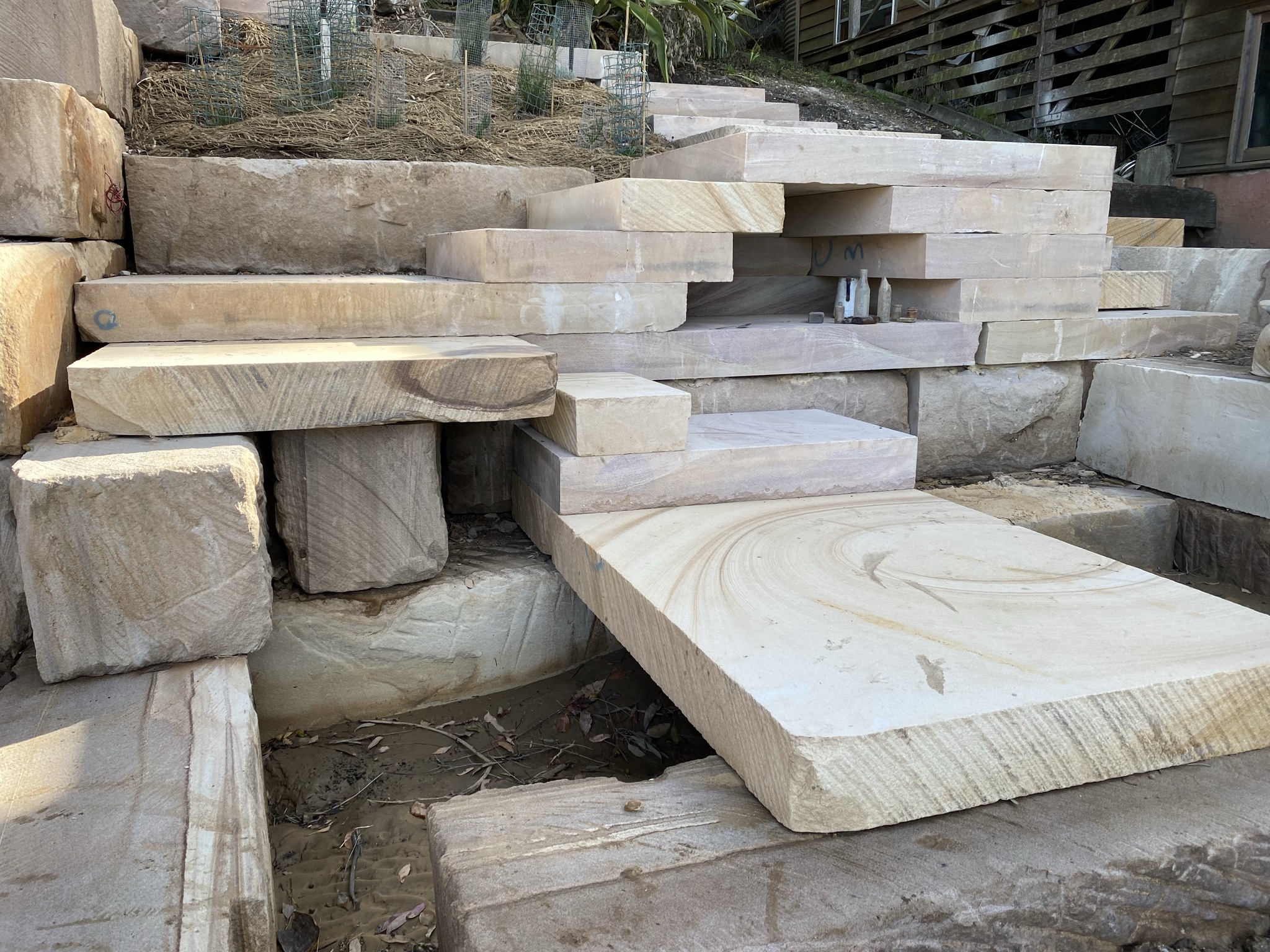 Elvina Bay Seawall Construction and Barge Material Delivery Total